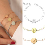 10K Gold Round Disc Urn Bracelet