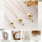 14K Gold Ball Urn Necklace