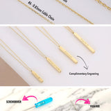 10K Gold Bar Urn Necklace