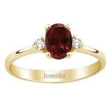 8k - 14k - 18k Gold | Oval Cut Red Ruby Gemstone Elegant Ring