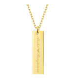 10k Gold | Vertical Name Bar Necklace