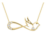 14k Gold | Infinity Bird Necklace