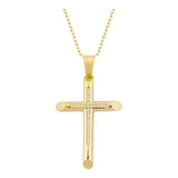 14k Gold | 3D Thick Cross Necklace