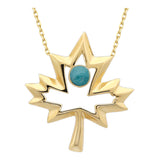 14k Gold | Colored Maple Leaf Necklace