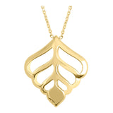 14k Gold | Puffy Leaf Necklace