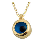 14k Gold | Round Evil Eye Minimal Necklace