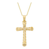 14k Gold | Puffy Crucifix Necklace