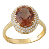 14k Gold | Oval Diaspore Stone Ring