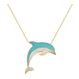 14k Gold | Glow in the Dark Dolphin Necklace