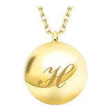 10k Gold | Ball Cremation Urn / Ash Holder Necklace