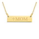 10k Gold | Horizontal Name Bar Necklace