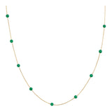 14k Gold | Green Jade Beaded Necklace