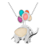 14k Gold | Luminous Elephant on Balloons Necklace