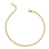 14k Gold | Rolo Bracelet with Lobster Clasp | 3mm - 8mm