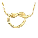 14k Gold | Circle Rope Knot Necklace