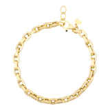 14k Gold | Short Rectangle Link Bracelet