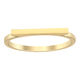 14k Gold | Stick Band Engravable Ring