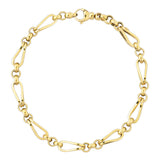 14k Gold | Barleycorn & Rolo Chain Bracelet