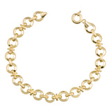 14k Gold | Interlocking Round Bracelet