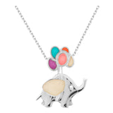 14k Gold | Luminous Elephant on Balloons Necklace