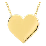 14k Gold | Flat Heart Necklace