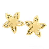 14k Gold | Dainty Star Flower Earrings