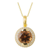 14k Gold | Paved Diaspore Gemstone Necklace