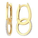 14k Gold | Infinity Circle Earrings with Zircon Gemstone