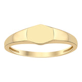 14k Gold | Hexagon Initial Ring