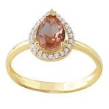 14k Gold | Diaspore Drop Shaped Ring