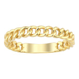 14k Gold | Curb Chain Stacking Band Ring