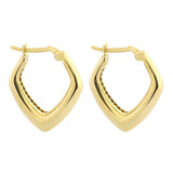 14k Gold | Quadrangle Dome Earrings