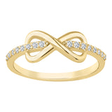 8k - 14k - 18k Gold | Diamond Paved Infinity Ring