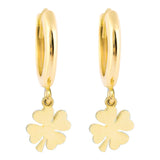 14k Gold | 4 Leaf Clover Earrings