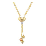 14k Gold | Heart Dangle Neckdrop Necklace