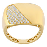 14k Gold | Chunky Rectangular Dome Ring