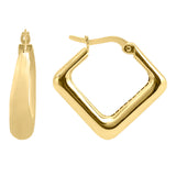 14k Gold | Bold Triangle Hoop Earrings