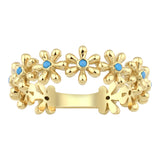 14k Gold | Daisy Natural Stone Ring