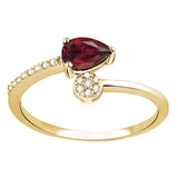 8k - 14k - 18k Gold | 0,58ct Diamond Ruby Ring