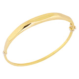 14k Gold | Faceted Cuff Bangle