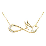 14k Gold | Infinity Bird Necklace