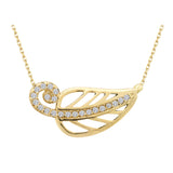 14k Gold | Cubic Zirconia Leaf Necklace