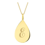 14k Gold | Flat Teardrop Cremation Urn / Ash Holder Necklace