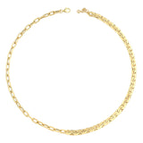 14k Gold | Virola Chain and Paperclip Chain Necklace