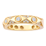 14k Gold | Eye Shaped Geometric Design Ring