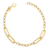 14k Gold | Oval Link & Paperclip Bracelet