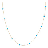 14k Gold | Turquoise Beaded Necklace