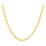 14k Gold | Flat Oval Cable Chain Necklace