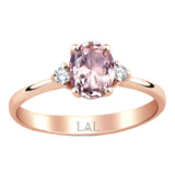 14k Gold | Oval Cut Morganite Ring