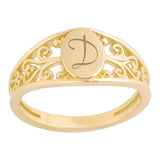 14k Gold | Engravable Vintage Name Ring